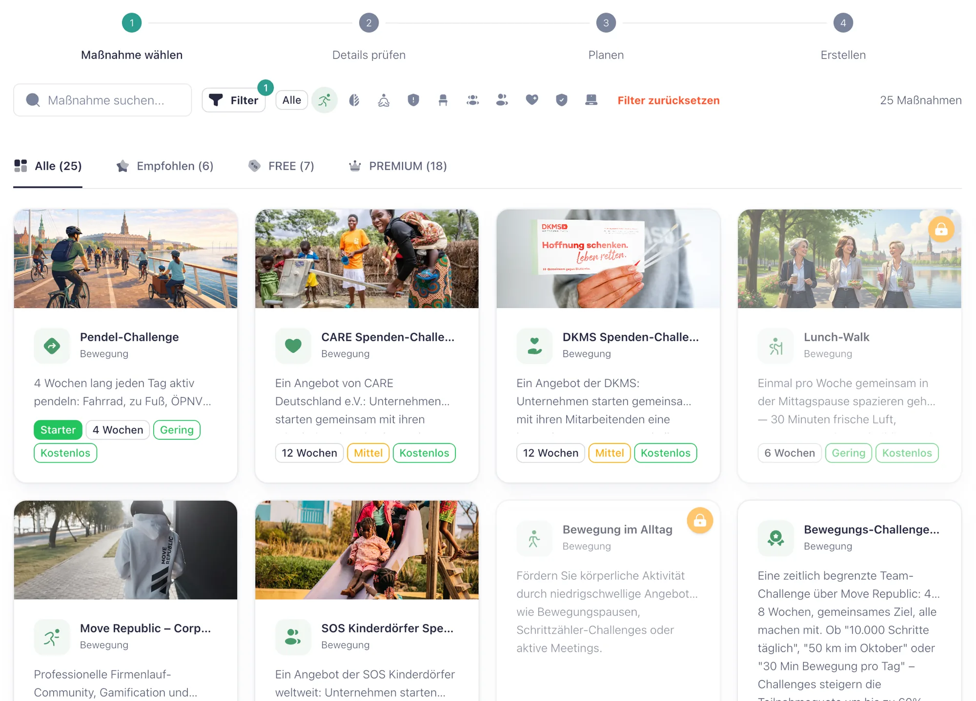 Planungs-Wizard Schritt 3 – Maßnahme finden